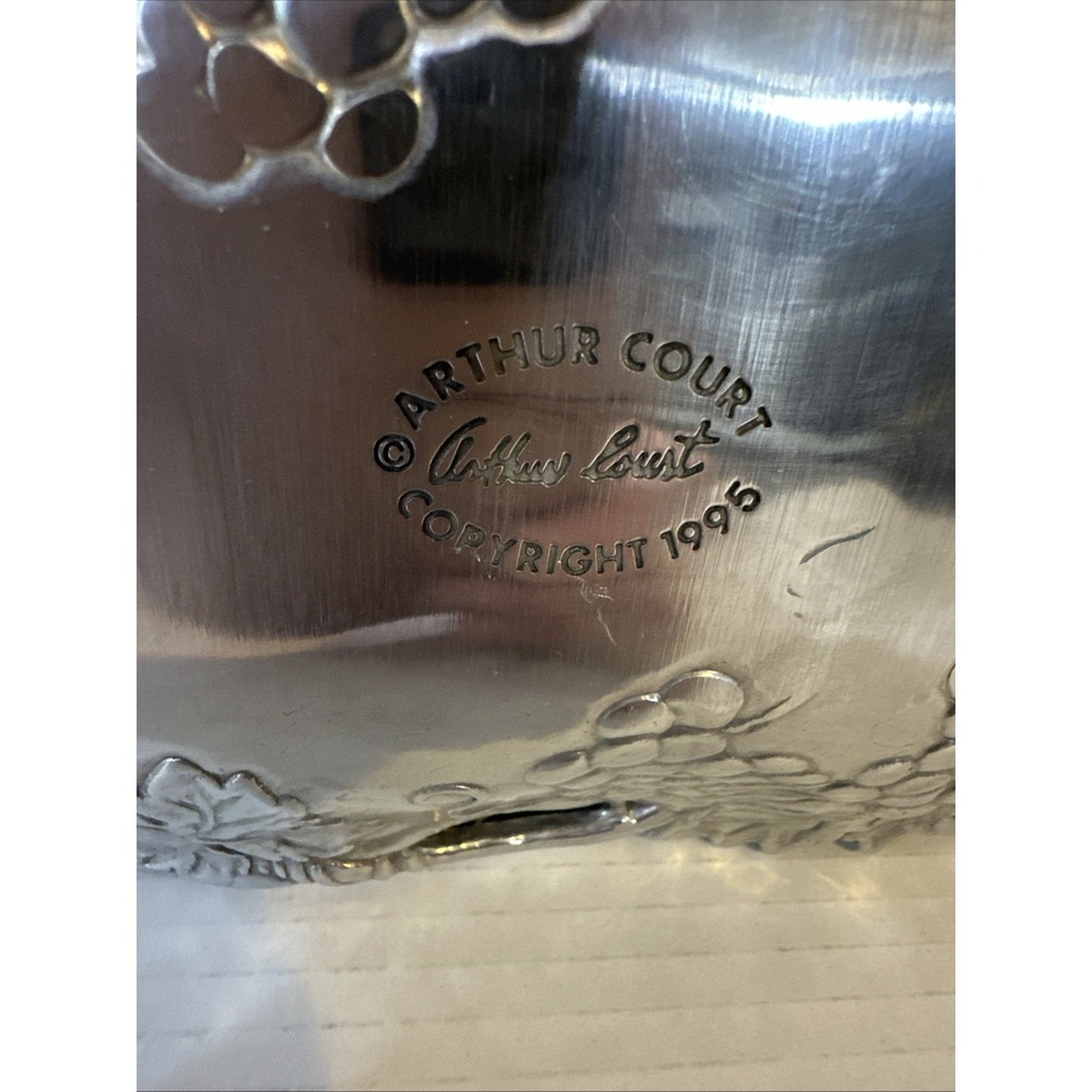 Vintage Arthur Court Serving Tray Platter Grapes Oblong 19" x 5.5" 1995 - Picture 8 of 16
